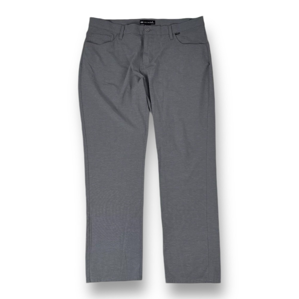 Travis Mathew Gray Polyester Blend 5 Pocket Pants Mens Size 40X33